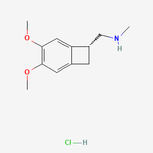 molecular formula C₁₂H₁₈ClNO₂ B1144506 1-[(7R)-3,4-dimethoxy-7-bicyclo[4.2.0]octa-1,3,5-trienyl]-N-methylmethanamine;hydrochloride CAS No. 1204612-29-2