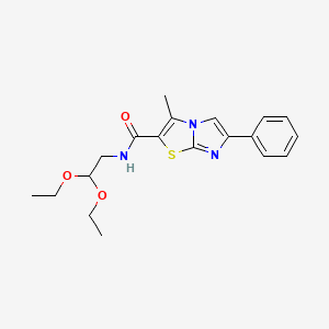 molecular formula C19H23N3O3S B11445131 N-(2,2-diethoxyethyl)-3-methyl-6-phenylimidazo[2,1-b][1,3]thiazole-2-carboxamide 