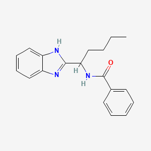 molecular formula C19H21N3O B11445148 N-[1-(1H-benzimidazol-2-yl)pentyl]benzamide 