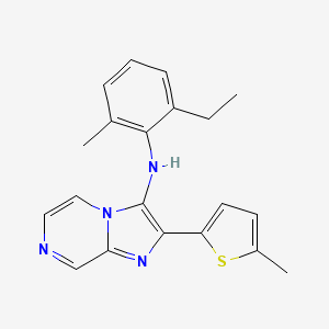molecular formula C20H20N4S B11445150 N-(2-ethyl-6-methylphenyl)-2-(5-methylthiophen-2-yl)imidazo[1,2-a]pyrazin-3-amine 