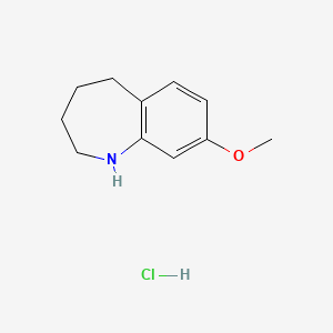 molecular formula C11H16ClNO B1144518 8-Methoxy-2,3,4,5-tetrahydro-1H-benzo[b]azepine hydrochloride CAS No. 17537-86-9