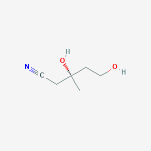 (R)-3,5-Dihydroxy-3-methylpentanenitrile