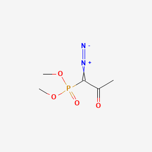 molecular formula C₅H₉N₂O₄P B1144549 二甲基（1-重氮-2-氧代丙基）膦酸酯 CAS No. 90965-06-3
