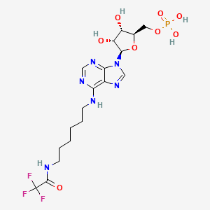 molecular formula C₁₈H₂₆F₃N₆O₈P B1144572 N-[6-(2,2,2-Trifluoroacetamido)hexyl]adenosine 5'-(dihydrogen phosphate) CAS No. 66060-76-2