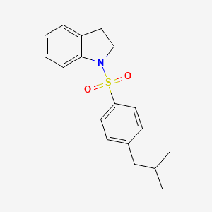 molecular formula C18H21NO2S B11445741 1-{[4-(2-methylpropyl)phenyl]sulfonyl}-2,3-dihydro-1H-indole 