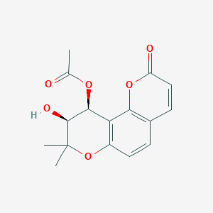 molecular formula C₁₆H₁₆O₆ B1144575 (+/-)-Monoacetyl-cis-khellactone CAS No. 35345-45-0