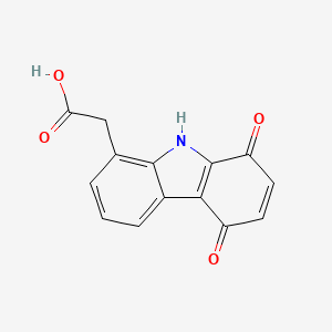 molecular formula C₁₄H₉NO₄ B1144578 2-(1,4-Dioxo-4,9-dihydro-1H-carbazol-8-yl)acetic acid CAS No. 1293288-25-1