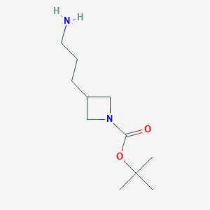 B1144584 Tert-butyl 3-(3-aminopropyl)azetidine-1-carboxylate CAS No. 1205750-48-6