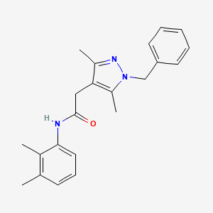 B1144585 2-(1-benzyl-3,5-dimethyl-1H-pyrazol-4-yl)-N-(2,3-dimethylphenyl)acetamide CAS No. 1189723-76-9