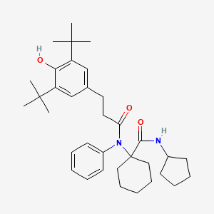 molecular formula C35H50N2O3 B11445927 N-cyclopentyl-1-{[3-(3,5-di-tert-butyl-4-hydroxyphenyl)propanoyl](phenyl)amino}cyclohexanecarboxamide 