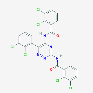 molecular formula C₂₃H₁₁Cl₆N₅O₂ B1144597 Lamotrigine impurity H CAS No. 1373393-59-9
