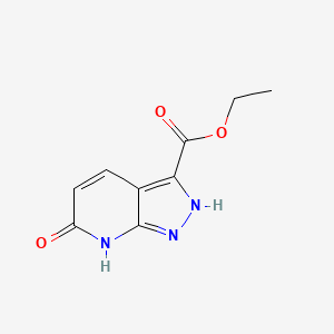 molecular formula C₉H₉N₃O₃ B1144599 Ethyl 6-oxo-6,7-dihydro-1H-pyrazolo[3,4-b]pyridine-3-carboxylate CAS No. 1396678-28-6