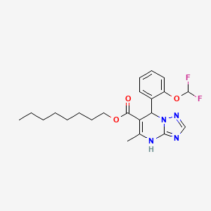 molecular formula C22H28F2N4O3 B11446055 Octyl 7-[2-(difluoromethoxy)phenyl]-5-methyl-4,7-dihydro[1,2,4]triazolo[1,5-a]pyrimidine-6-carboxylate 