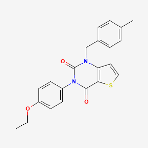 molecular formula C22H20N2O3S B11446184 3-(4-ethoxyphenyl)-1-(4-methylbenzyl)thieno[3,2-d]pyrimidine-2,4(1H,3H)-dione 