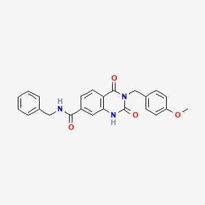 molecular formula C24H21N3O4 B11446204 N-benzyl-3-[(4-methoxyphenyl)methyl]-2,4-dioxo-1H-quinazoline-7-carboxamide 