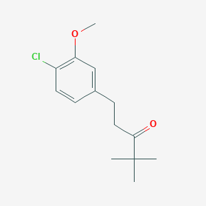 molecular formula C₁₄H₁₉ClO₂ B1144637 1-(4-Chloro-3-methoxyphenyl)-4,4-dimethylpentan-3-one CAS No. 1539797-51-7