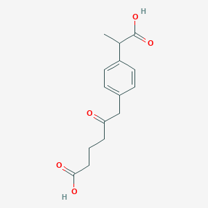 molecular formula C₁₅H₁₈O₅ B1144638 6-[4-(1-Carboxyethyl)phenyl]-5-oxohexanoic acid CAS No. 1091621-61-2