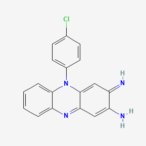 molecular formula C₁₈H₁₃ClN₄ B1144647 5-(4-Chlorophenyl)-3-imino-3,5-dihydrophenazin-2-amine CAS No. 1332634-93-1
