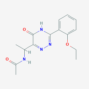 molecular formula C₁₅H₁₈N₄O₃ B1144718 N-[1-[3-(2-ethoxyphenyl)-5-oxo-4H-1,2,4-triazin-6-yl]ethyl]acetamide CAS No. 1417529-59-9