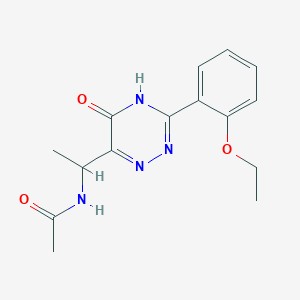 molecular formula C₁₅H₁₈N₄O₃ B1144718 N-(1-(3-(2-Ethoxyphenyl)-5-oxo-2,5-dihydro-1,2,4-triazin-6-yl)ethyl)acetamide CAS No. 1417529-59-9