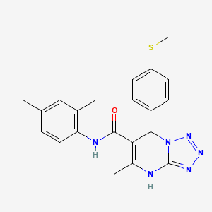 molecular formula C21H22N6OS B11447200 N-(2,4-dimethylphenyl)-5-methyl-7-[4-(methylsulfanyl)phenyl]-4,7-dihydrotetrazolo[1,5-a]pyrimidine-6-carboxamide 