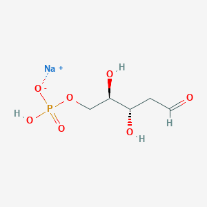 molecular formula C₅H₁₁Na₂O₇P B1144722 sodium;[(2R,3S)-2,3-dihydroxy-5-oxopentyl] hydrogen phosphate CAS No. 102916-66-5