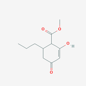 molecular formula C₁₁H₁₆O₄ B1144727 Methyl 2-hydroxy-4-oxo-6-propylcyclohex-2-ene-1-carboxylate CAS No. 27871-91-6