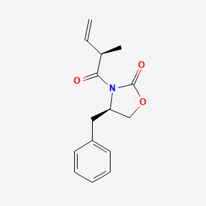 molecular formula C₁₅H₁₇NO₃ B1144730 (R)-4-Benzyl-3-((R)-2-methylbut-3-enoyl)oxazolidin-2-one CAS No. 866994-23-2