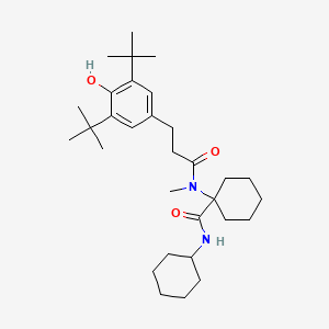 molecular formula C31H50N2O3 B11447331 N-cyclohexyl-1-{[3-(3,5-di-tert-butyl-4-hydroxyphenyl)propanoyl](methyl)amino}cyclohexanecarboxamide 