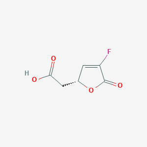 molecular formula C6H5FO4 B114474 2-[(2R)-4-fluoro-5-oxo-2H-furan-2-yl]acetic Acid CAS No. 154540-22-4