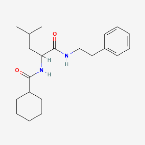molecular formula C21H32N2O2 B11447618 N~2~-(cyclohexylcarbonyl)-N-(2-phenylethyl)leucinamide 
