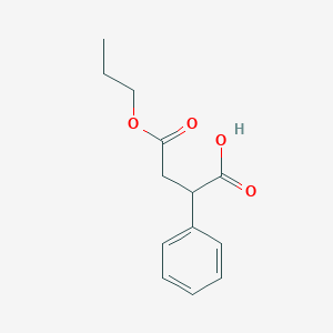 molecular formula C13H16O4 B114479 4-Oxo-2-phenyl-4-propoxybutanoic acid CAS No. 152590-26-6
