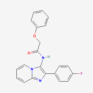 molecular formula C21H16FN3O2 B11447934 N-[2-(4-fluorophenyl)imidazo[1,2-a]pyridin-3-yl]-2-phenoxyacetamide 