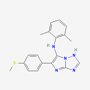 molecular formula C19H19N5S B11447967 N-(2,6-dimethylphenyl)-5-[4-(methylsulfanyl)phenyl]-3H-imidazo[1,2-b][1,2,4]triazol-6-amine 