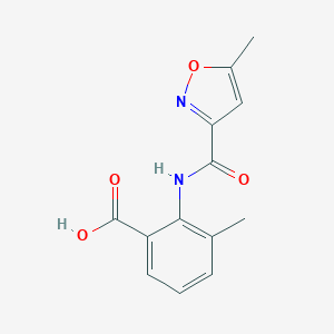 molecular formula C13H14N2O4 B114480 3-Methyl-2-(((5-methyl-3-isoxazolyl)carbonyl)amino)benzoic acid CAS No. 145440-93-3