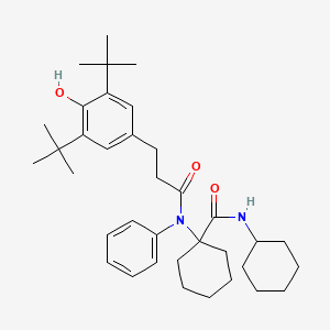 molecular formula C36H52N2O3 B11448021 N-cyclohexyl-1-{[3-(3,5-di-tert-butyl-4-hydroxyphenyl)propanoyl](phenyl)amino}cyclohexanecarboxamide 
