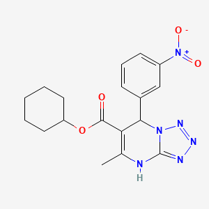 molecular formula C18H20N6O4 B11448067 Cyclohexyl 5-methyl-7-(3-nitrophenyl)-4,7-dihydrotetrazolo[1,5-a]pyrimidine-6-carboxylate 