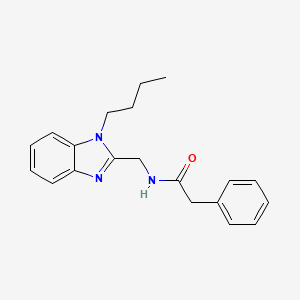 molecular formula C20H23N3O B11448073 N-[(1-butyl-1H-benzimidazol-2-yl)methyl]-2-phenylacetamide 