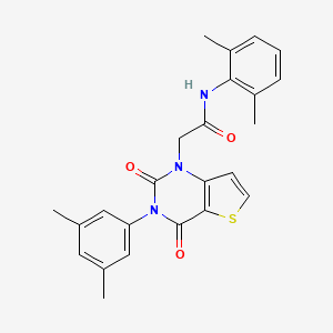 molecular formula C24H23N3O3S B11448116 N-(2,6-dimethylphenyl)-2-[3-(3,5-dimethylphenyl)-2,4-dioxo-3,4-dihydrothieno[3,2-d]pyrimidin-1(2H)-yl]acetamide 