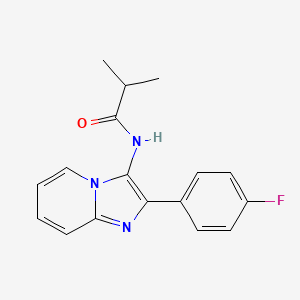 molecular formula C17H16FN3O B11448129 N-[2-(4-fluorophenyl)imidazo[1,2-a]pyridin-3-yl]-2-methylpropanamide 