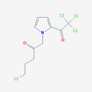 molecular formula C₁₁H₁₁Cl₄NO₂ B1144840 5-Chloro-1-[2-(2,2,2-trichloroacetyl)-1H-pyrrol-1-yl]-2-pentanone CAS No. 116212-52-3