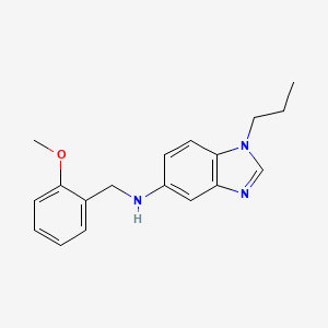 molecular formula C18H21N3O B11448655 N-(2-methoxybenzyl)-1-propyl-1H-benzimidazol-5-amine 