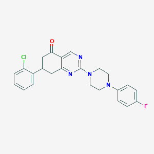 molecular formula C24H22ClFN4O B11448903 7-(2-chlorophenyl)-2-[4-(4-fluorophenyl)piperazin-1-yl]-7,8-dihydroquinazolin-5(6H)-one 