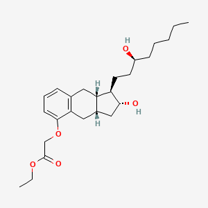 molecular formula C₂₅H₃₈O₅ B1144914 Treprostinil ethyl ester CAS No. 1355990-07-6
