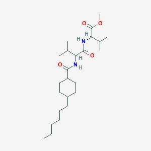 molecular formula C24H44N2O4 B11449272 methyl N-[(4-hexylcyclohexyl)carbonyl]valylvalinate 