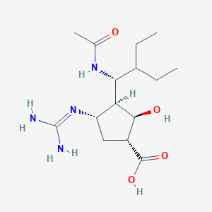 molecular formula C₁₅H₂₈N₄O₄ B1144938 (+)-ent-Peramivir CAS No. 229615-12-7