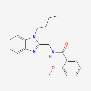 molecular formula C20H23N3O2 B11449499 N-[(1-butyl-1H-benzimidazol-2-yl)methyl]-2-methoxybenzamide 