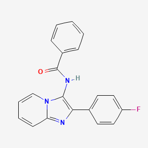 molecular formula C20H14FN3O B11449507 N-[2-(4-fluorophenyl)imidazo[1,2-a]pyridin-3-yl]benzamide 