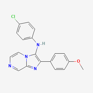 molecular formula C19H15ClN4O B11449509 N-(4-chlorophenyl)-2-(4-methoxyphenyl)imidazo[1,2-a]pyrazin-3-amine 