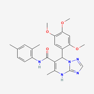 molecular formula C24H27N5O4 B11449525 N-(2,4-dimethylphenyl)-5-methyl-7-(2,4,5-trimethoxyphenyl)-4,7-dihydro[1,2,4]triazolo[1,5-a]pyrimidine-6-carboxamide 